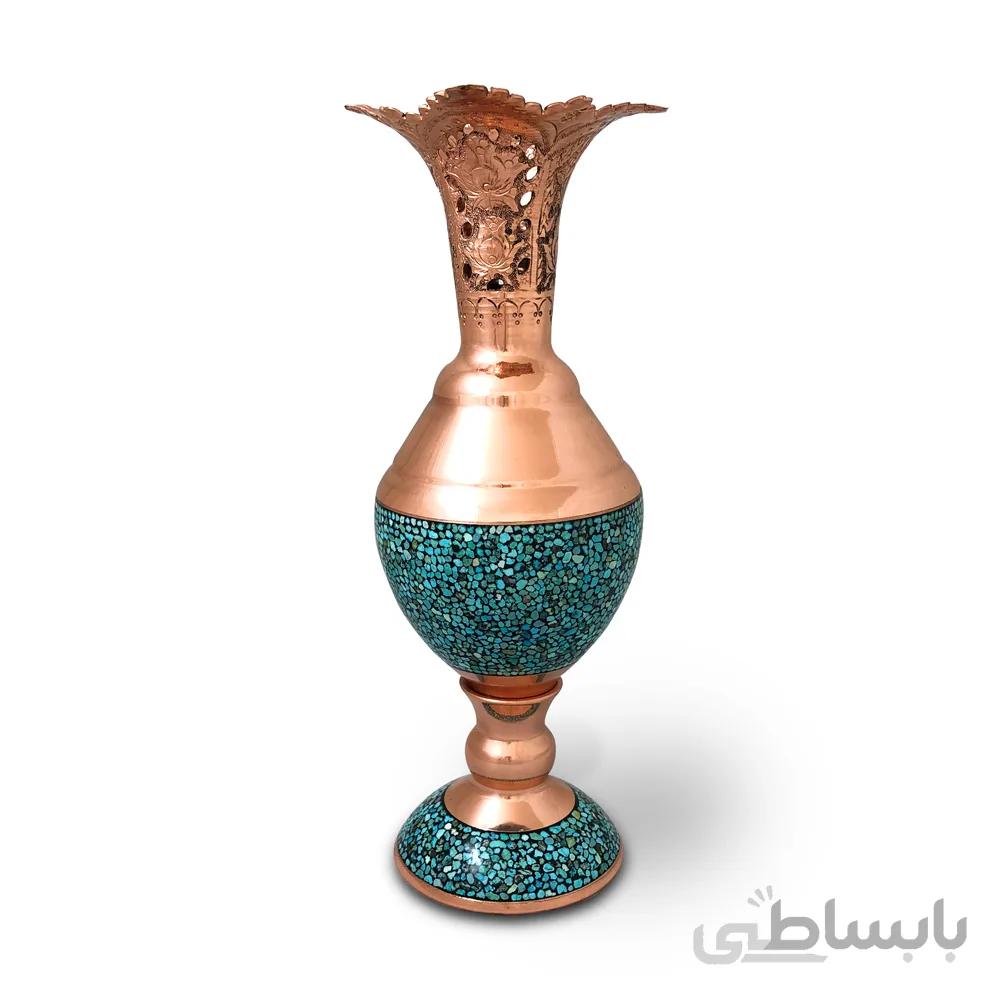 گلدان سنبلدان فیروزه کوبی 25 سانتی