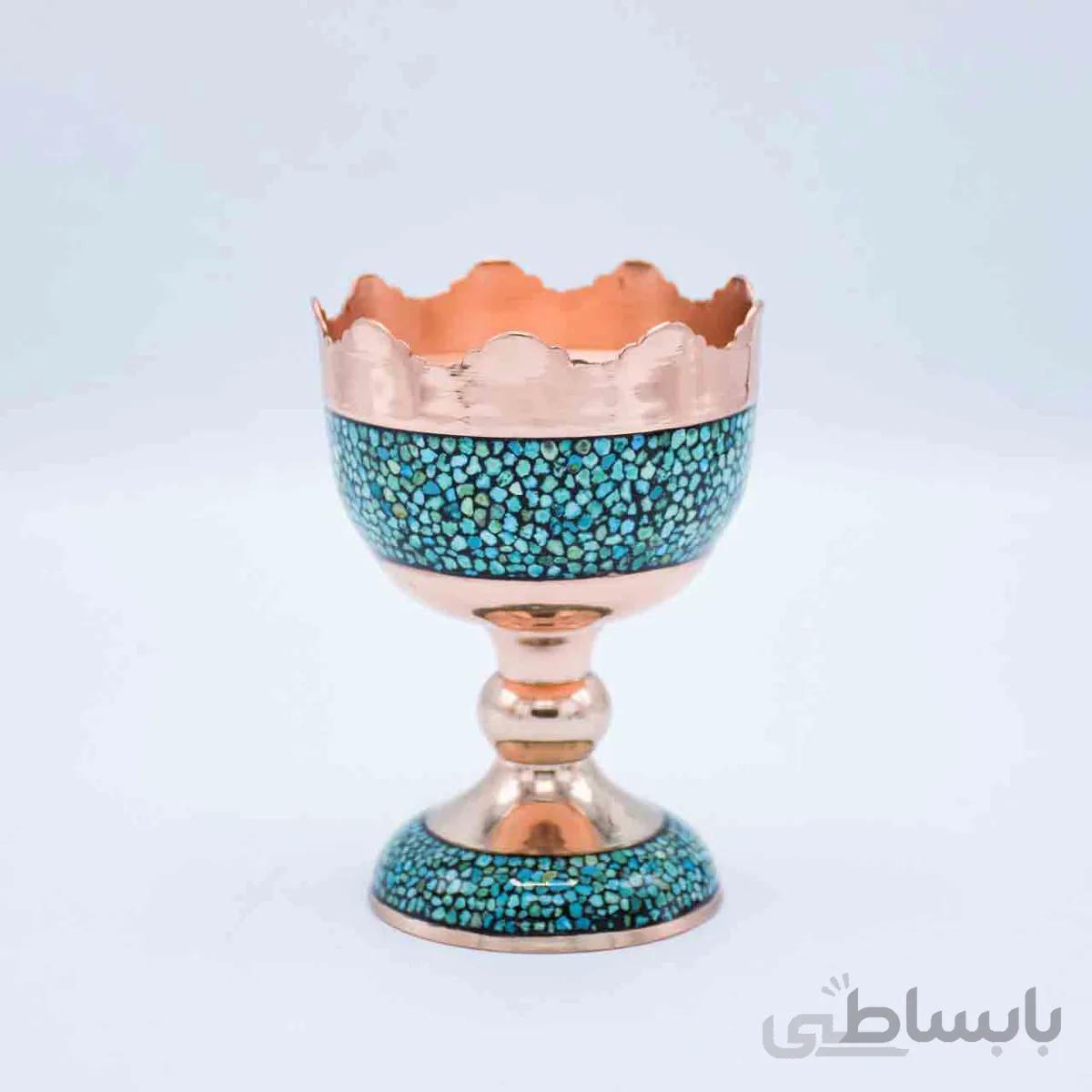 آجیل خوری فیروزه کوب مدل لبه دار ساده