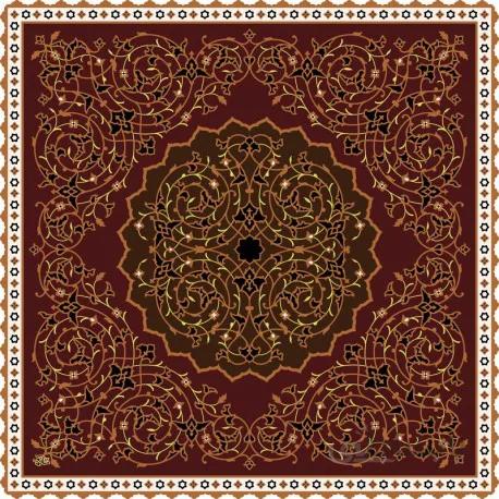 رومیزی مخمل مربع پیچک