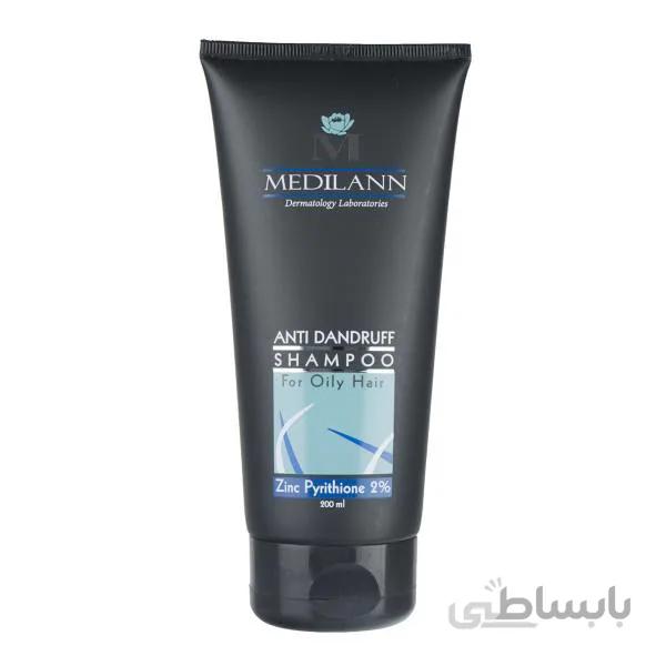 شامپو ضد شوره زینک پریتیون موی چرب مدیلن ا Shampoo Zinc Pyrithione 2% MEDILANN