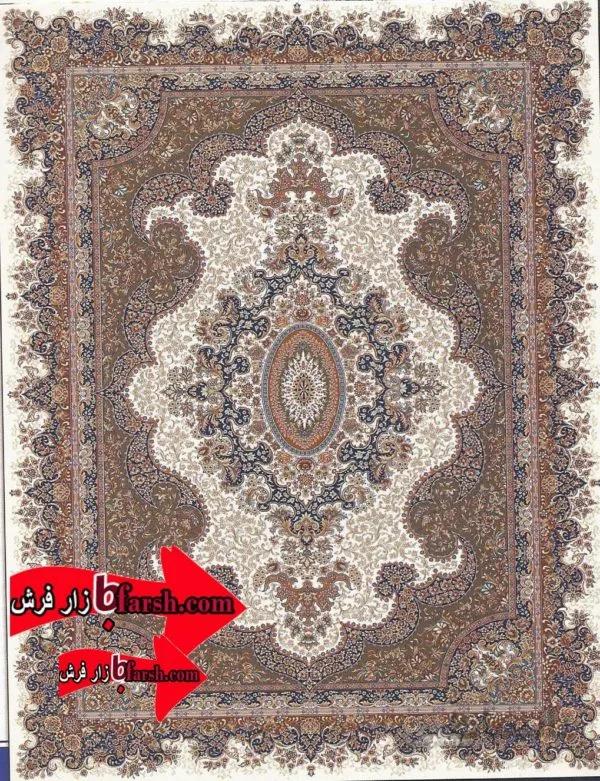 فرش کاشان طرح کشمیر کرم