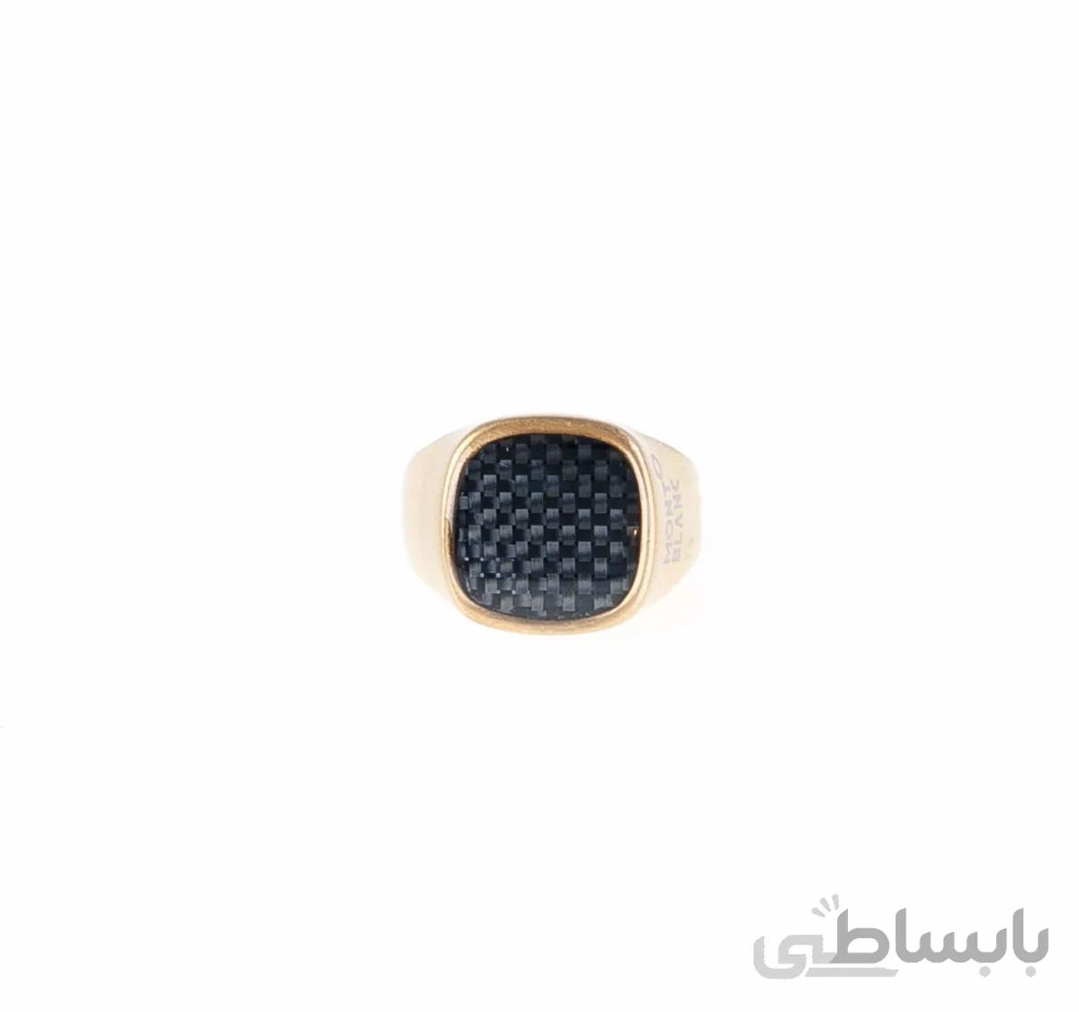 انگشتر مردانه استیل طلایی MONT BLANC کد RI1007