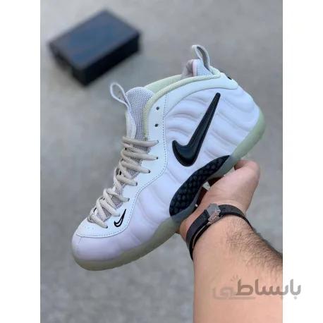 کفش ساقدار مردانه نایک فومپوزیت پرو سفید Nike Air Foamposite Pro White Black