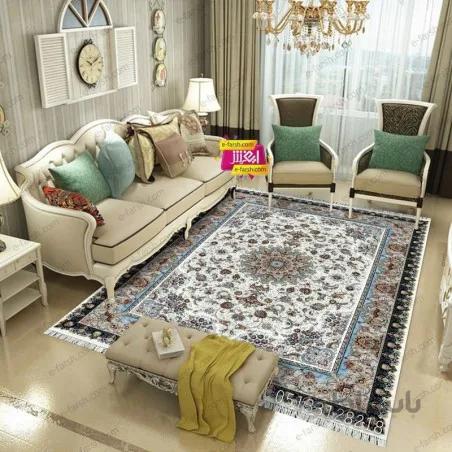 فرش ماشینی آرا مشهد طرح 60029 کرم