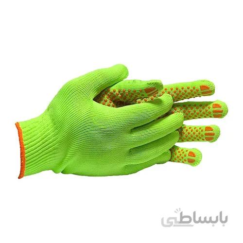 دستکش کشباف تک رو خالدار سبز PER4MER