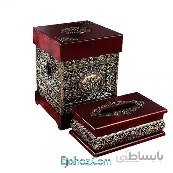 ست سطل و جا دستمال کاغذی مدل رویال کد 300