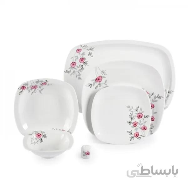چینی زرین سرویس 6 نفره کواترو طرح گل پامچال