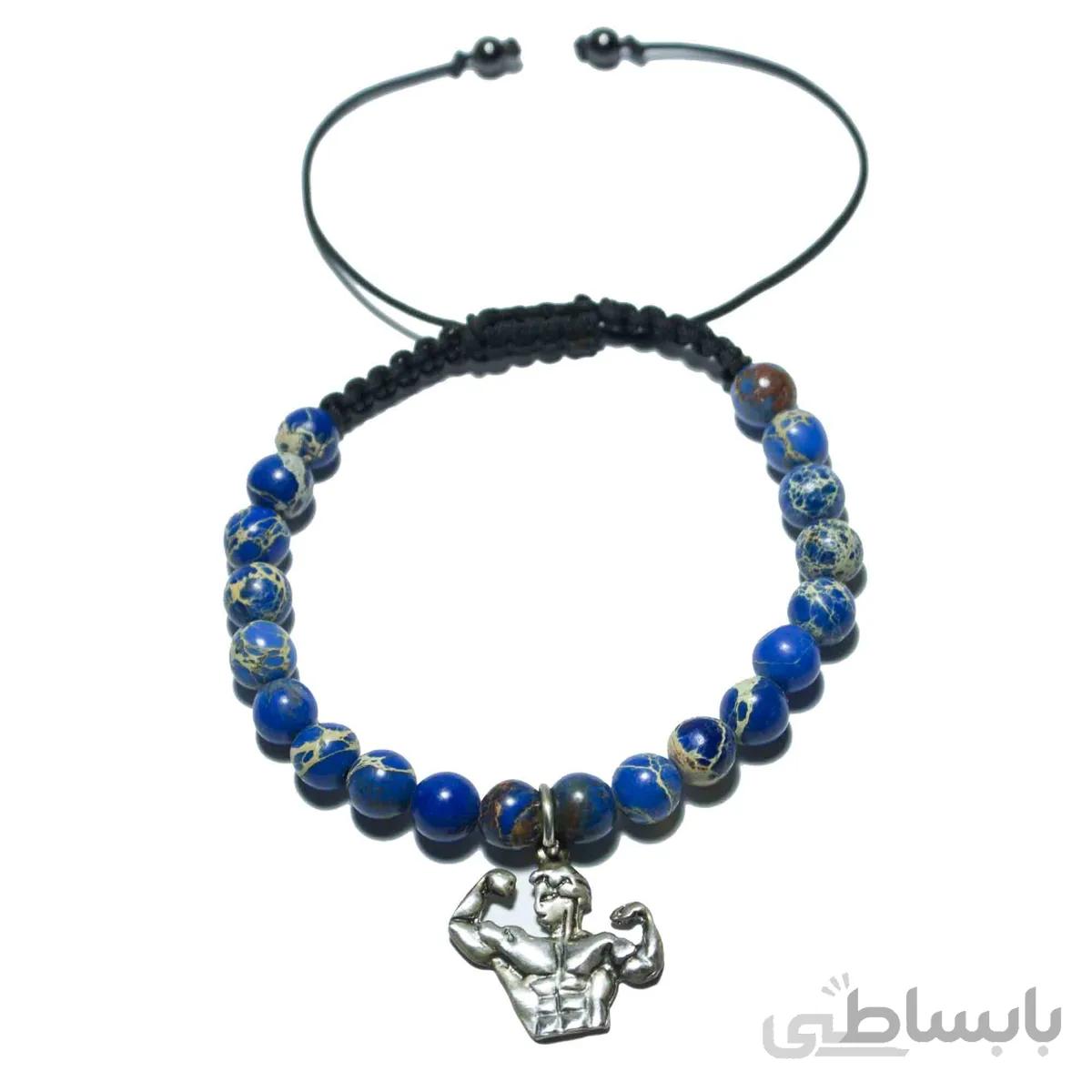 دستبند طرح فیگور بدنسازی نقره کد f1089