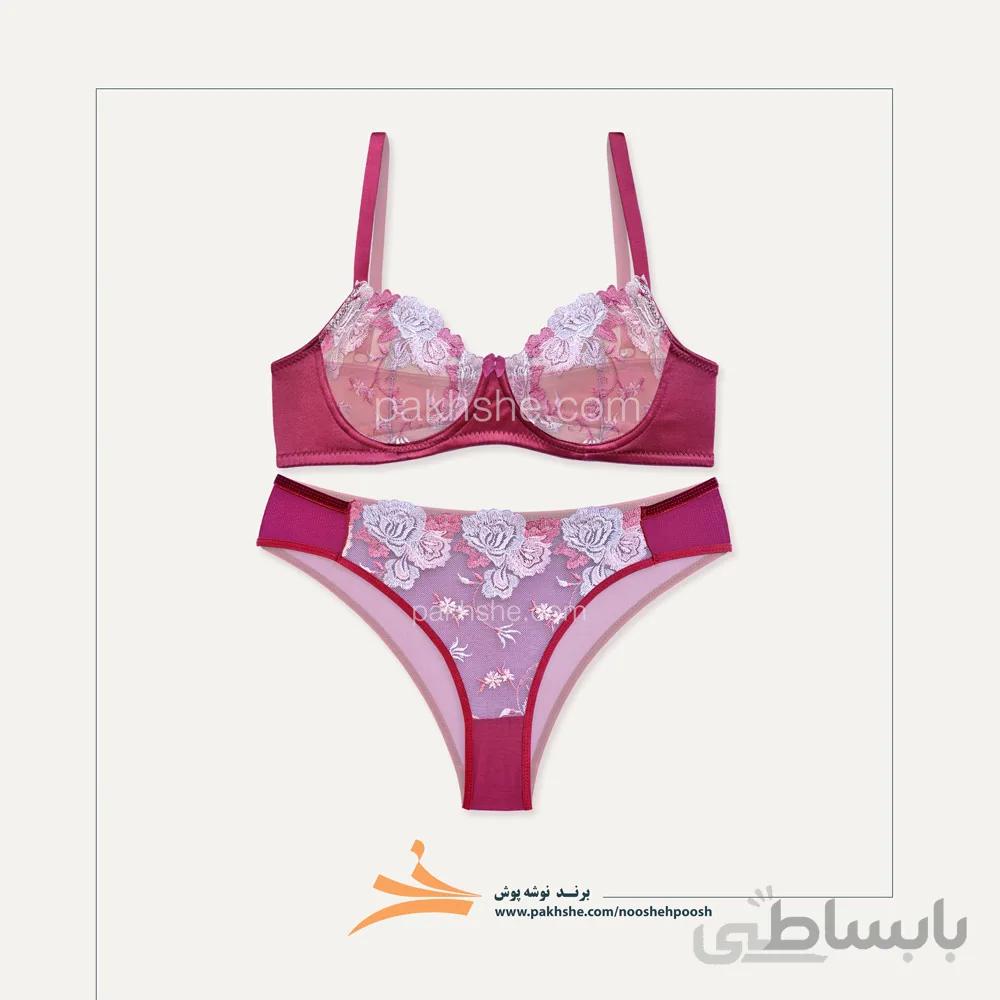 ست تورگاز آلبالویی فنردار برند نوش پوش کد 55064