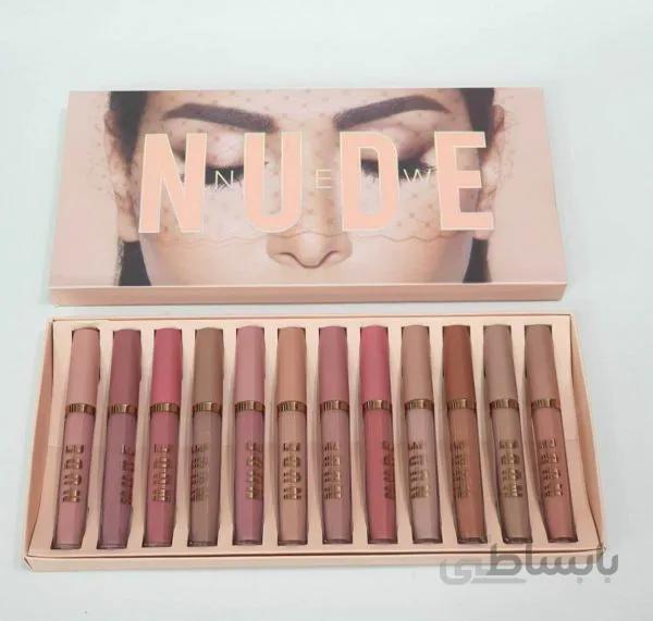 رژ لب مایع نود هدی بیوتی Nude Huda Beauty پک ۱۲ عددی