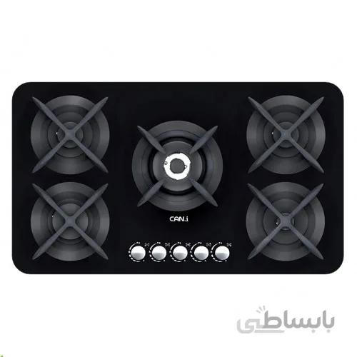 اجاق گاز ۵ شعله شیشهای کن مدل IG-8514 ا Can Gas Hob model IG-8514