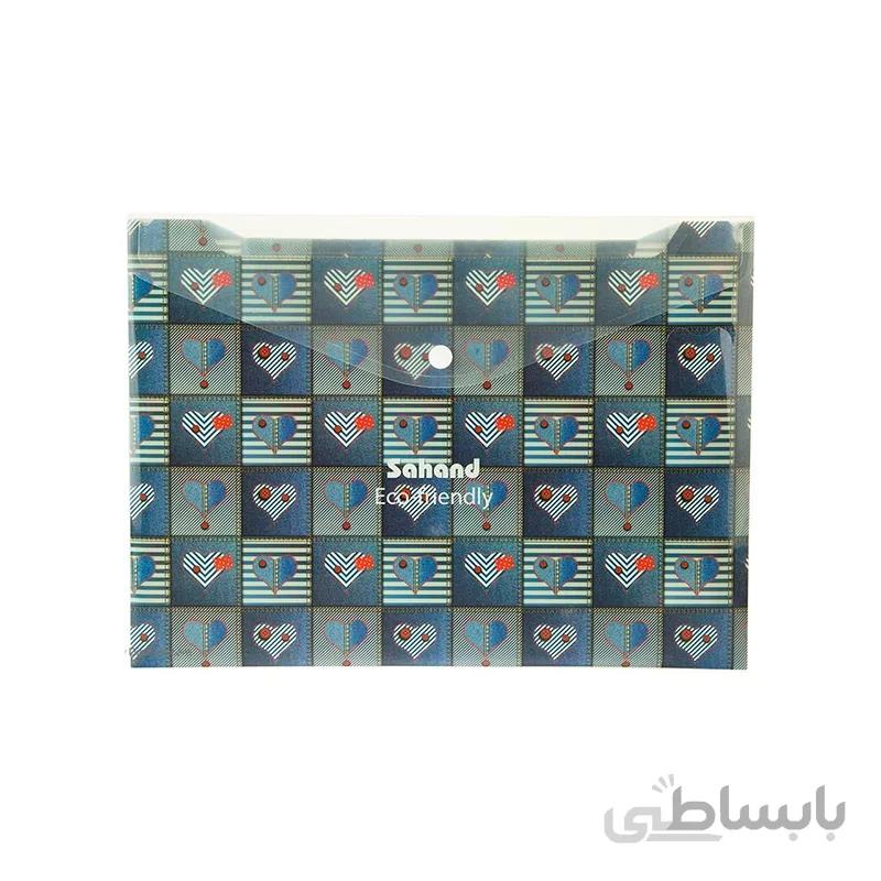 پوشه دکمه دار سهند طرح جین سایز A4