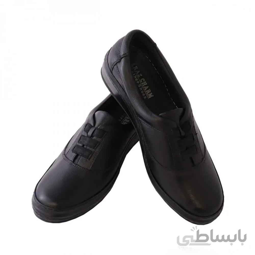 زنانه چرم طبیعی مشکی مدل ماندانا
