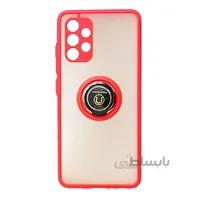 قاب محافظ مات انگشتی سامسونگ آ32 4جی Translucent Matte Hybrid Ring Case samsung a32 4Gقرمز