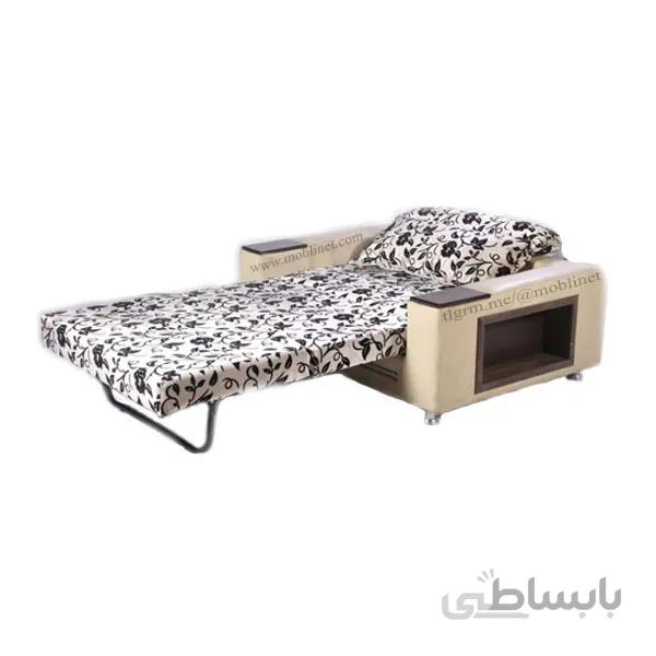 مبل تختخواب شو یک نفره مدل پاندورا باکس چوبی