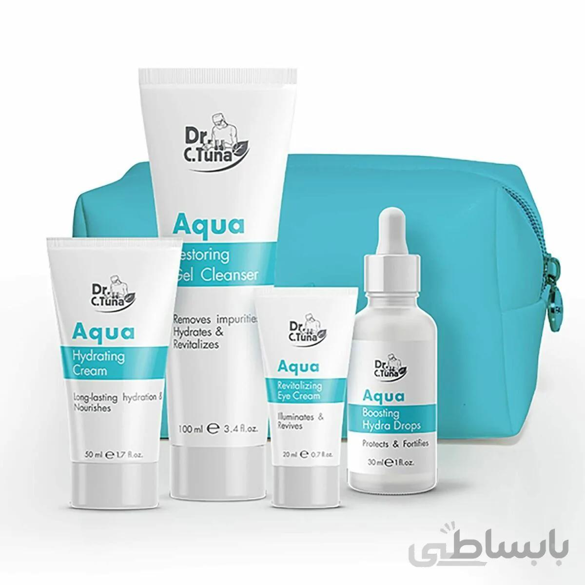 ست مرطوب کننده روزانه دکتر C. Tuna Aqua فارماسی با کیف هدیه