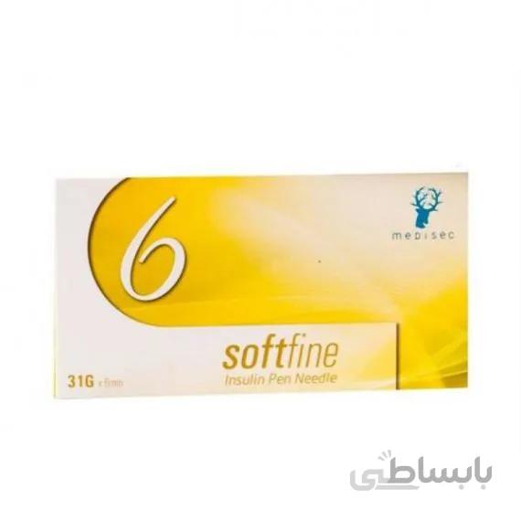 سوزن قلم انسولین سافت فاین کد ۶ بسته ۱۰۰ عددی