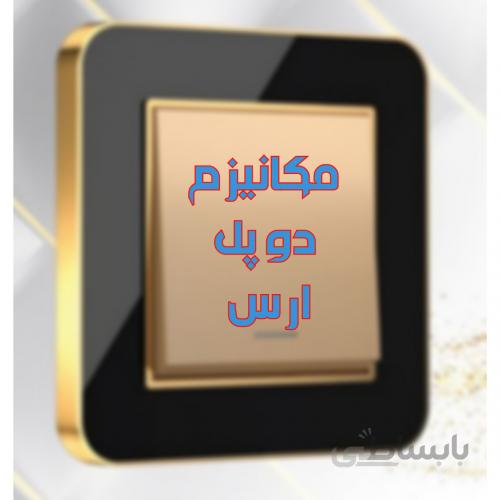 مکانیزم کلید دو پل مدل ارس مشکی طلایی