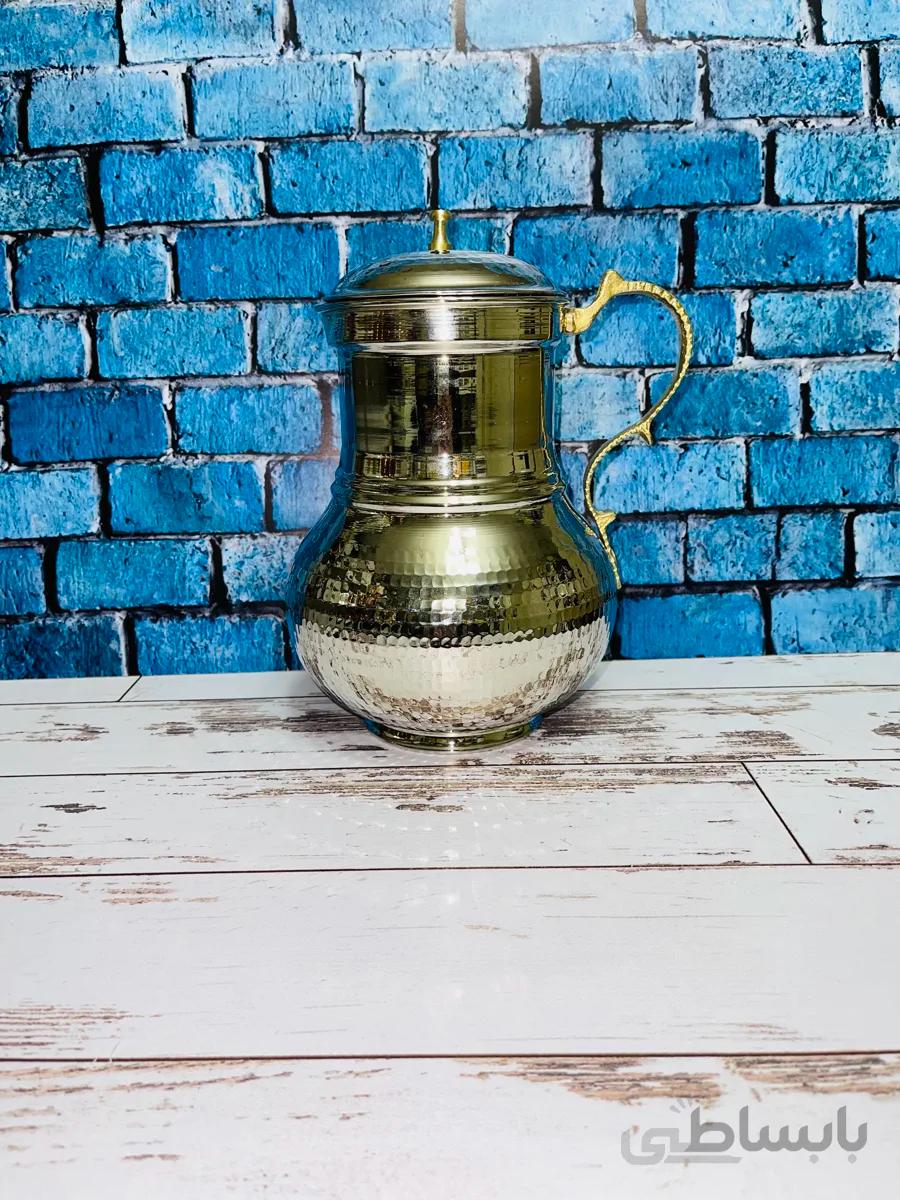 پارچ دربدار چکشی مسی روکش کروم