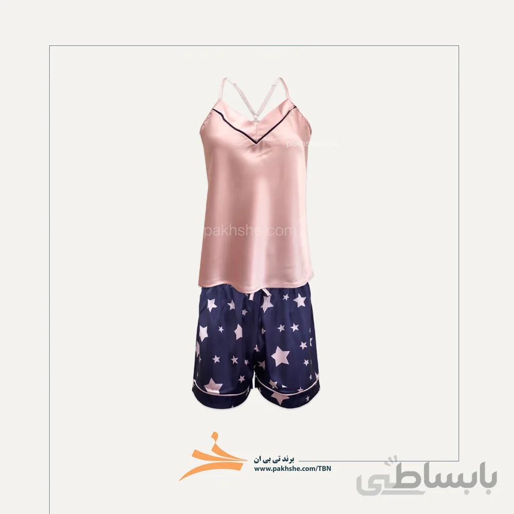 ست تاپ و شورتک ساتن ابریشم برند تی بی ان کد 16061