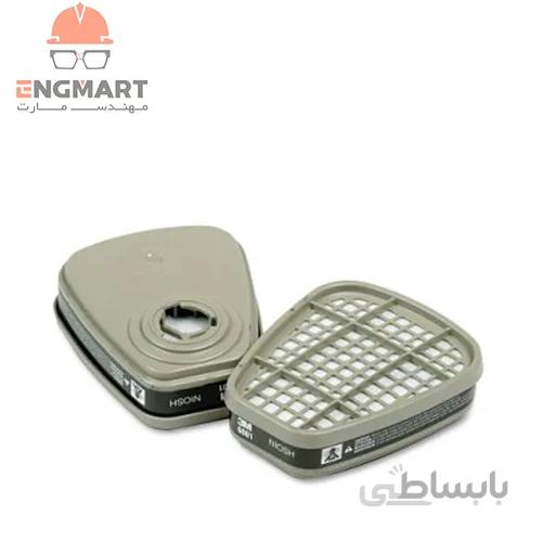 کارتریج ماسک شیمیایی 3M سری 6001 نوار مشکی مخصوص بخارات آلی ( دو عددی )