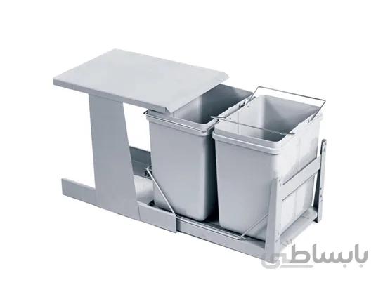 سطل زباله ریل کف تاندوم دو مخزنه (سامینا) آدلان