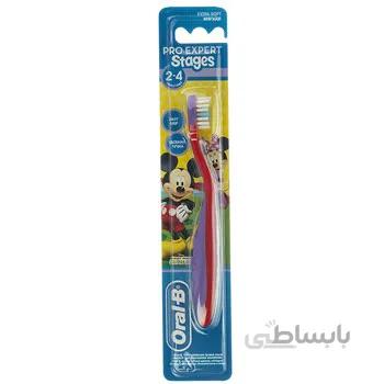 مسواک کودک اورال-بي سري Pro Expert مدل Stages 2-4 با برس خيلي نرم ا Oral-B Pro Expert Stages 2-4 Extra Soft Toothbrush