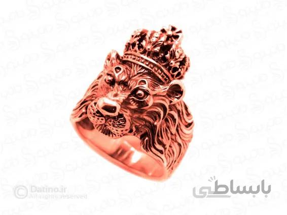 انگشتر مردانه استیل شیر پادشاهی 12352