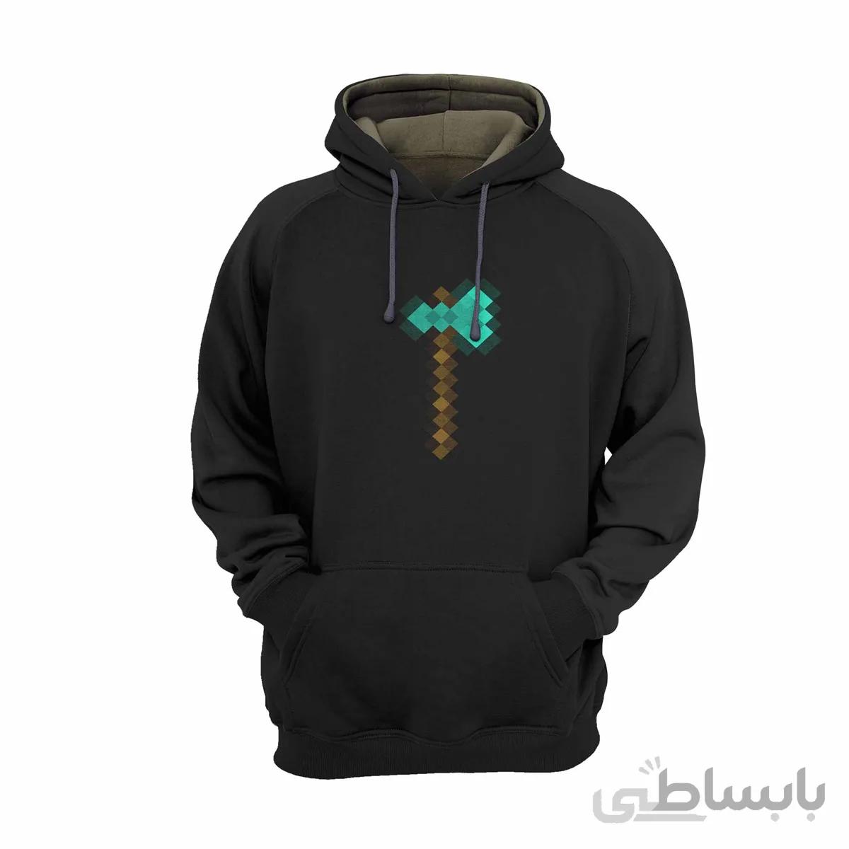 هودی مشکی طرح بازی ماینکرافت Minecraft کد KCT10464 کد 285331