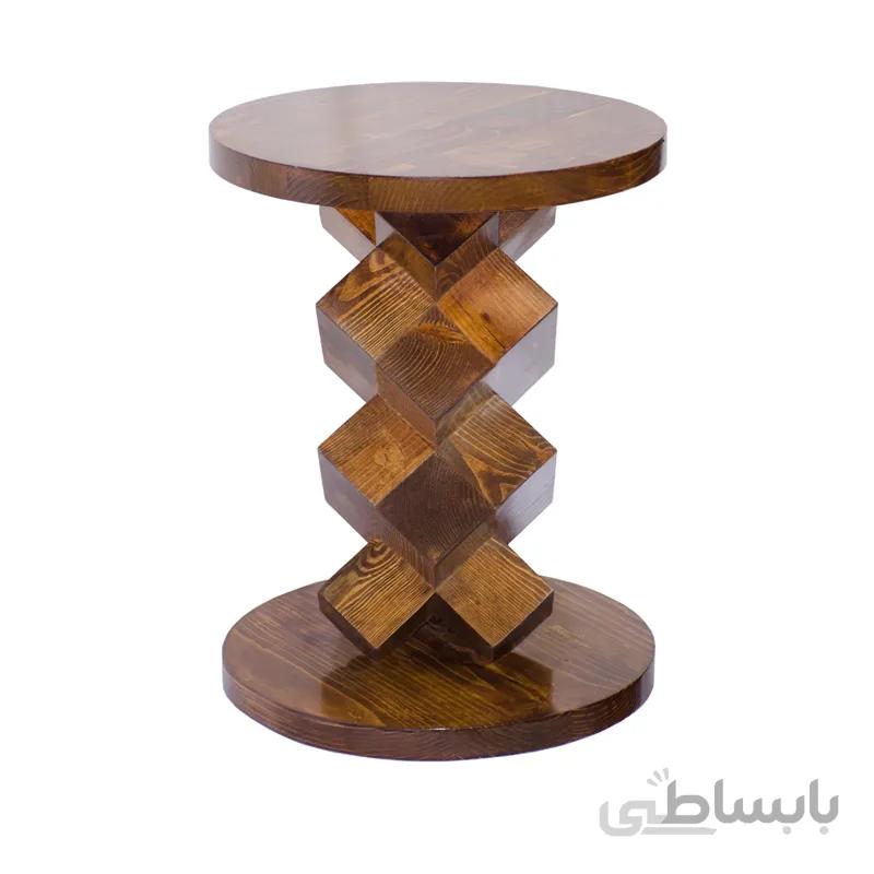 میز عسلی چوبی طرح کیوب