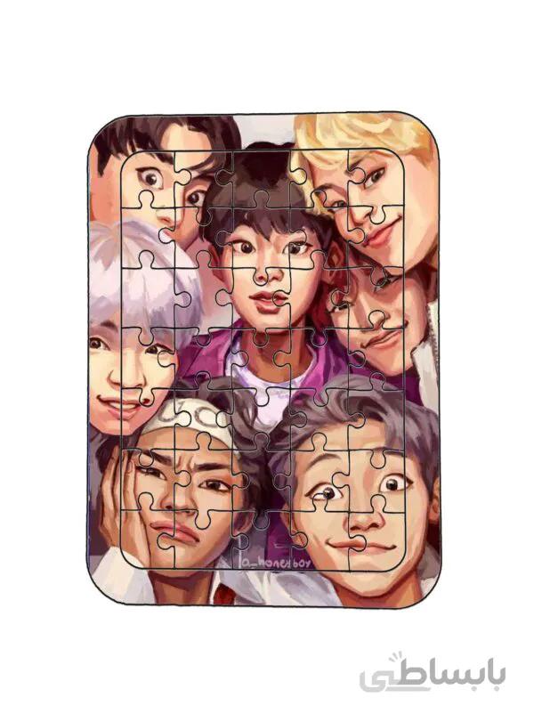 پازل چوبی طرح bts2