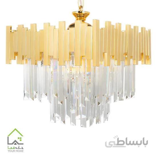 لوستر کریستالی دایره 60cm