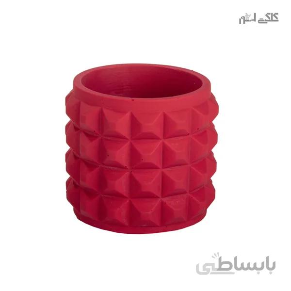 گلدان بتنی قرمز کد 68