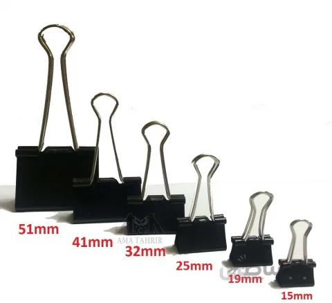 گیره دوبل سایز 25 بسته 12 عددی ا paper clip size25 pack of 12