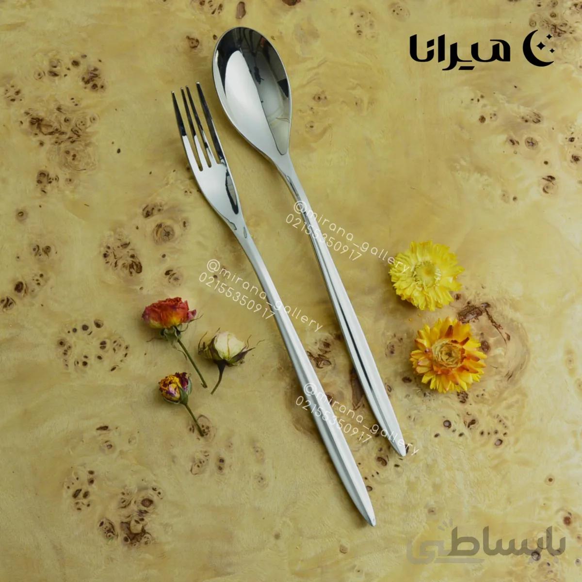 سرویس قاشق و چنگال 30 نفره سیلور دسته مات و براق برند نیکولاس مدل جاکارتا