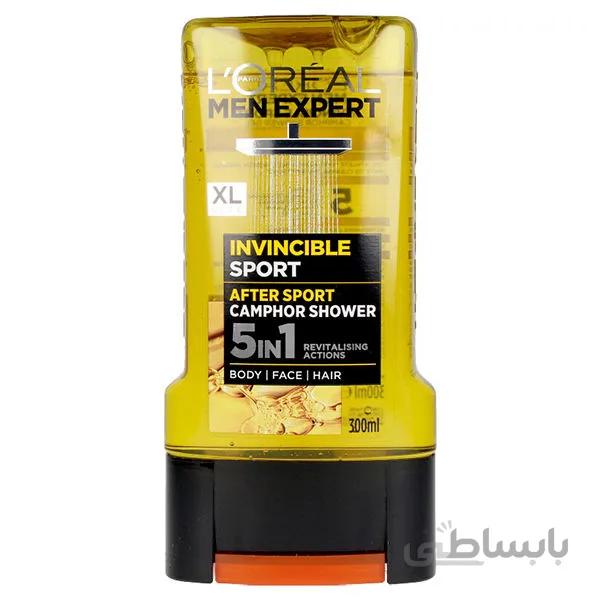 شامپو سر و بدن لورآل loreal مدل INVINCIBLE SPORT حجم 300 میلی لیتر