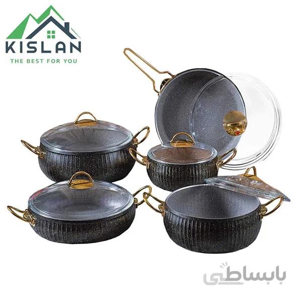 سرویس قابلمه خمره ای ۱۰ پارچه سلین Eviz رنگ مشکی