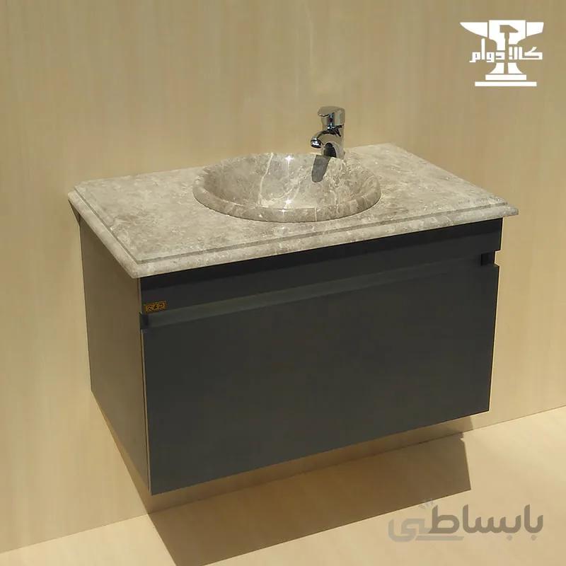 روشویی سنگی لبه دار مدل رویال | عرض ۸۰