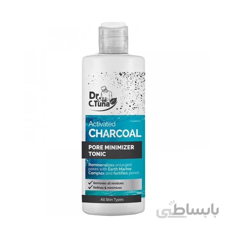 تونر کوچک کننده منافذ زغال فعال دکتر سی تونا فارماسی حجم 225 میل ا Dr. C. Tuna activated charcoal pore minmizer tonic Farmasi