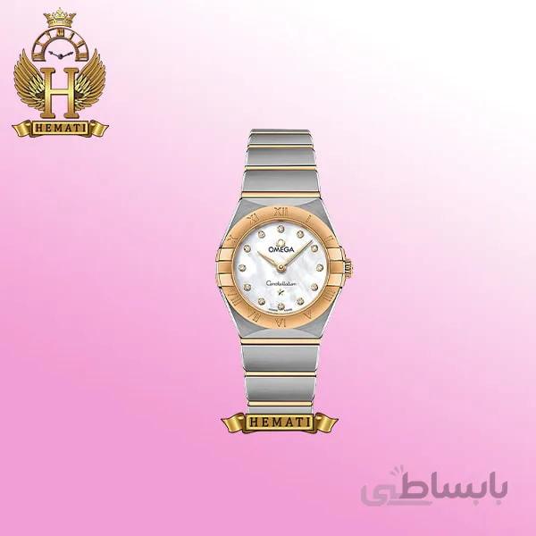 ساعت مچی زنانه امگا کانستلیشن OMEGA CONSTELLATION OMCL01 نقره ای طلایی (صفحه سفید صدفی)