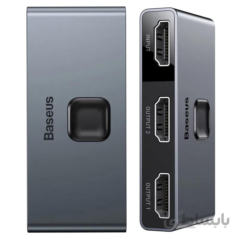 سوییچ دو پورت اچ دی ام آی بیسوس Baseus CAHUB-BC0G Matrix HDMI Splitter