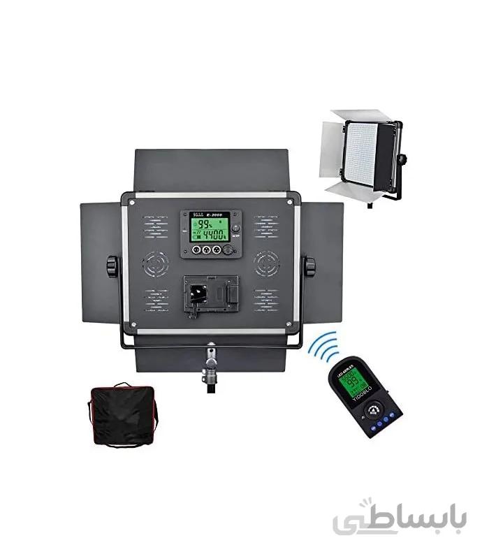 نور سینمایی LED Yidoblo مدل E-2000-به همراه ریموت کنترل