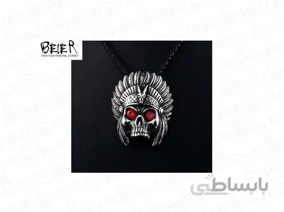 گردنبند مردانه جمجمه جنگجوی سرخپوست 11918