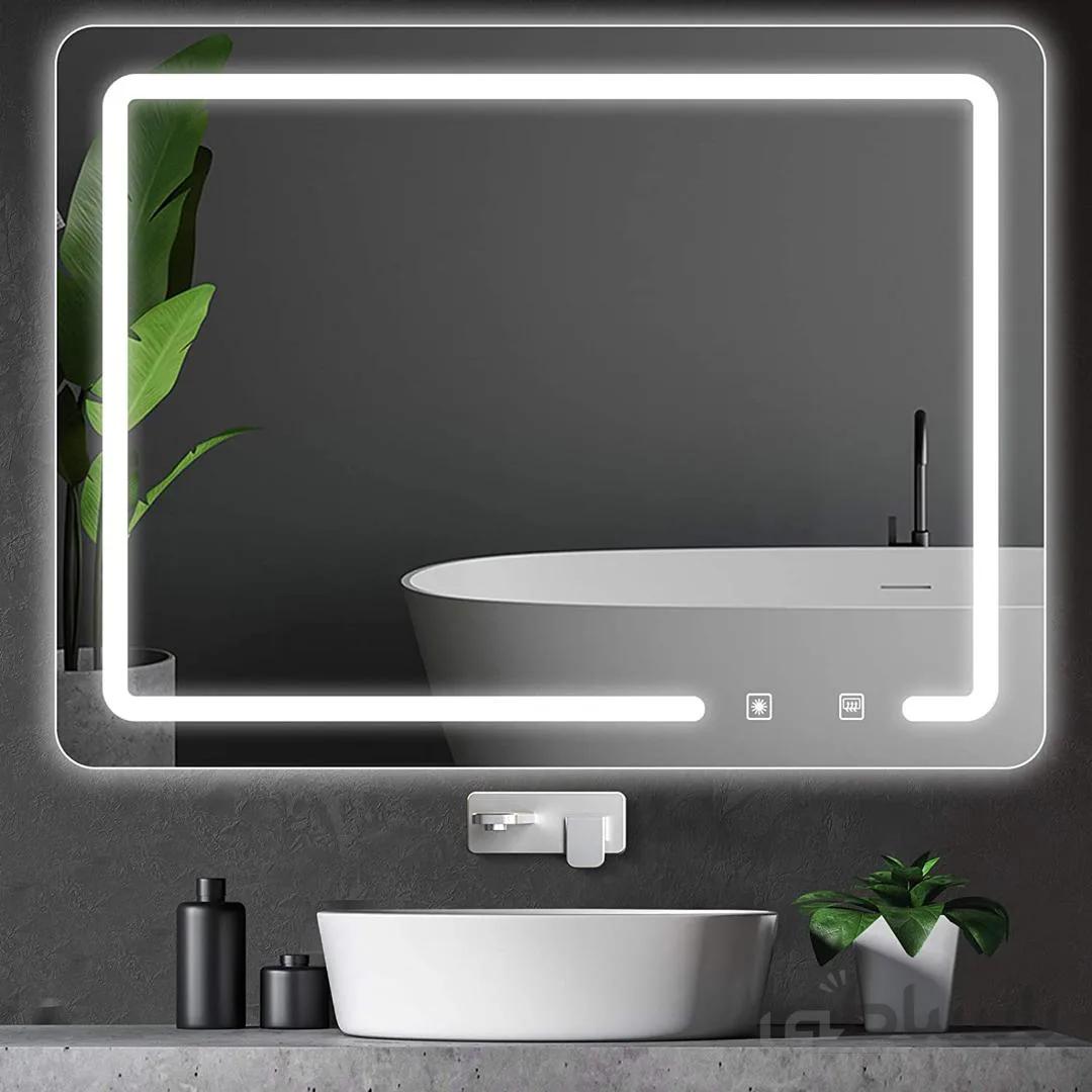 آینه نور دار مستطیل سند بلاست 60x80 ا آینه نور دار مستطیل سند بلاست 60x80