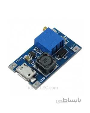 ماژول افزاینده dc-dc با ورودی میکرو usb با چیپ MT3608