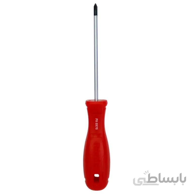 پیچ گوشتی چهارسو دسته TPR سایز 3x75 میلی متر رونیکس مدل Ronix RH-2834