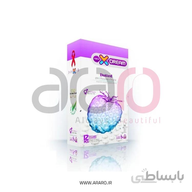 کاندوم ایکس دریم مدل دکمه دار بسته 12 عددی