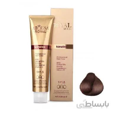 رنگ مو آتوسا رویال شماره 6.74 حجم 120 میلی لیتر رنگ قهوه اي نسكافه اي تيره