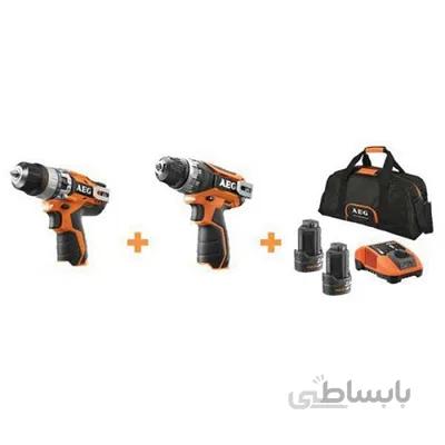 دریل پیچ گوشتی شارژی چکشی آاگ به همراه شارژر USB مدل BSB12C2+BHJ12C2