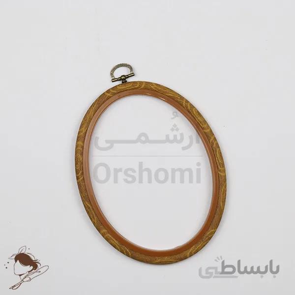 کارگاه ژله ای گلدوزی و نیدل پانچ بیضی طرح چوب 16cm